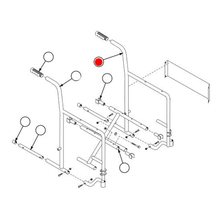 Replacement Sideframe, Left, for E&J Advantage with Fixed Arm , Wheelchair Parts (90763502)