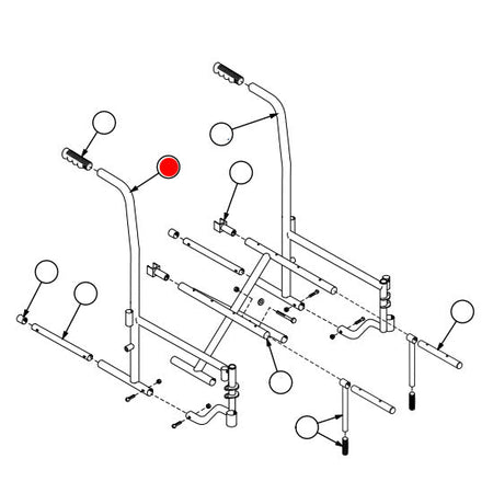 Replacement Sideframe, Right, for E&J Advantage with Detachable Arm , Wheelchair Parts (90763511B)