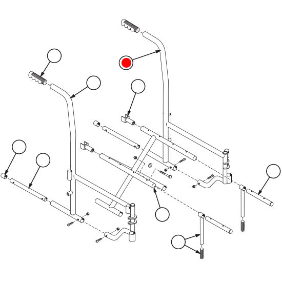 Replacement Sideframe, Left, for E&J Advantage with Detachable Arm , Wheelchair Parts (90763512)