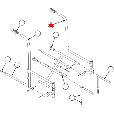 Replacement Sideframe, Left, for E&J Advantage with Detachable Arm , Wheelchair Parts (90763512)