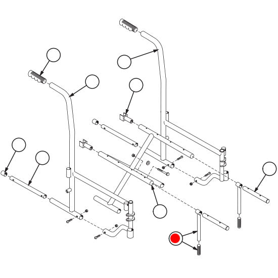 Replacement Seat Slide Kit, for E&J Advantage with Detachable Arm , Wheelchair Parts (90763513)