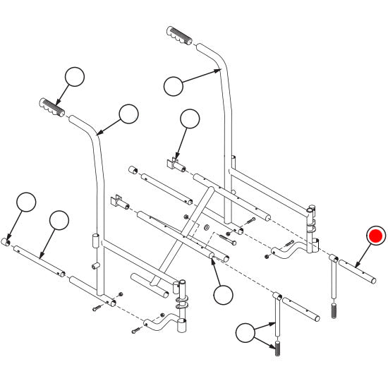 Replacement Inner Seat Rail, for E&J Advantage with Detachable Arm , Wheelchair Parts (90763514)