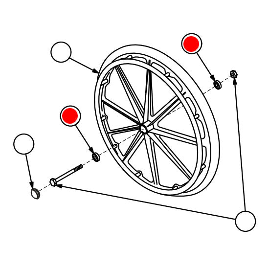 Replacement Wheel Bearing, for Everest & Jennings Advantage Recliner , Wheelchair Parts (90763552)