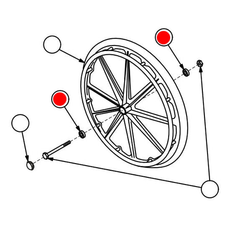 Replacement Wheel Bearing, for Everest & Jennings Advantage Recliner , Wheelchair Parts (90763552)