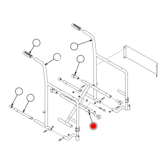 Replacement Crossbrace, for E&J Advantage 16" with Fixed Arm , Wheelchair Parts (907635H1)