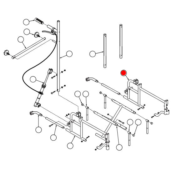 Replacement Sideframe, Left, for Everest & Jennings Advantage Recliner , Wheelchair Parts (90763702)