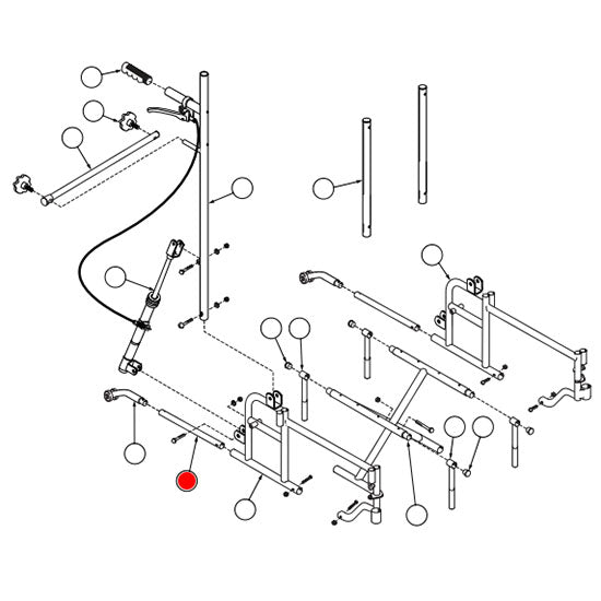 Replacement Bottom Inner Rail Kit, for Everest & Jennings Advantage Recliner , Wheelchair Parts (90763703)