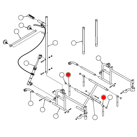 Replacement Seat Slide, Front and Rear, for Everest & Jennings Advantage Recliner, 20" , Wheelchair Parts (90763706)