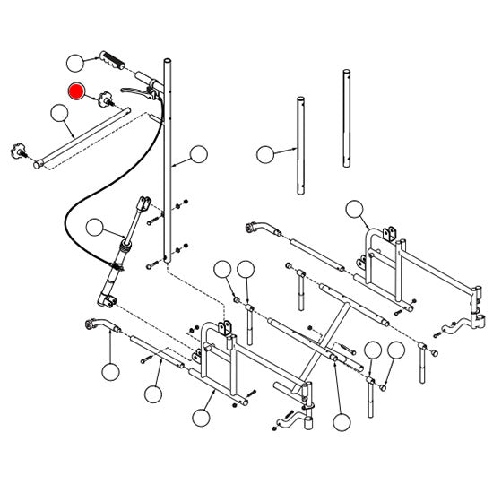 Replacement Spreader Bar Knob, for Everest & Jennings Advantage Recliner , Wheelchair Parts (90763725)