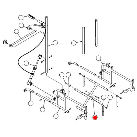 Replacement Crossbrace, for Everest & Jennings Advantage Recliner 16" x 17" , Wheelchair Parts (907637A1)