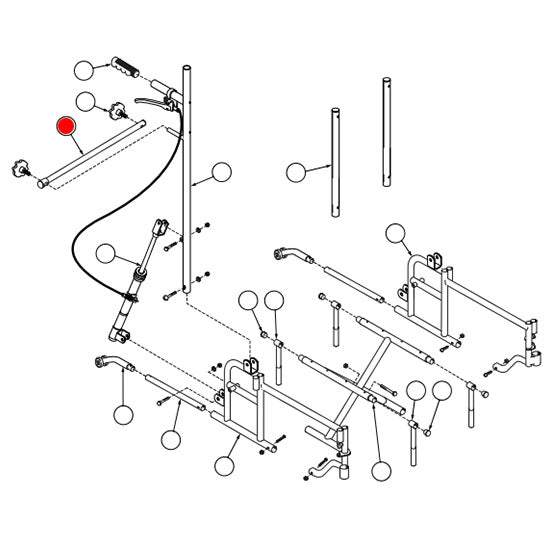 Replacement Spreader Bar, for Everest & Jennings Advantage Recliner 16" , Wheelchair Parts (907637E1)