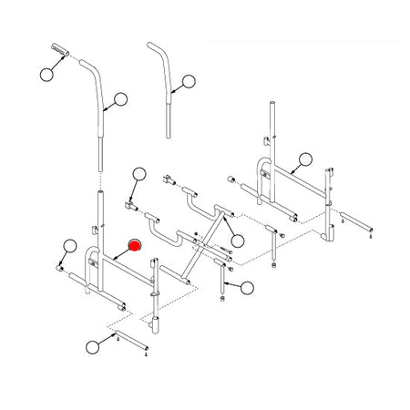 Replacement Right Sideframe, for Everest & Jennings Rehab Shower Commode Models 12022010 and 12022110 (90835201J)