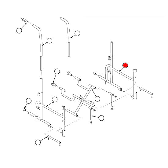 Replacement Left Sideframe, for Everest & Jennings Rehab Shower Commode Models 12022010 and 12022110 (90835202J)