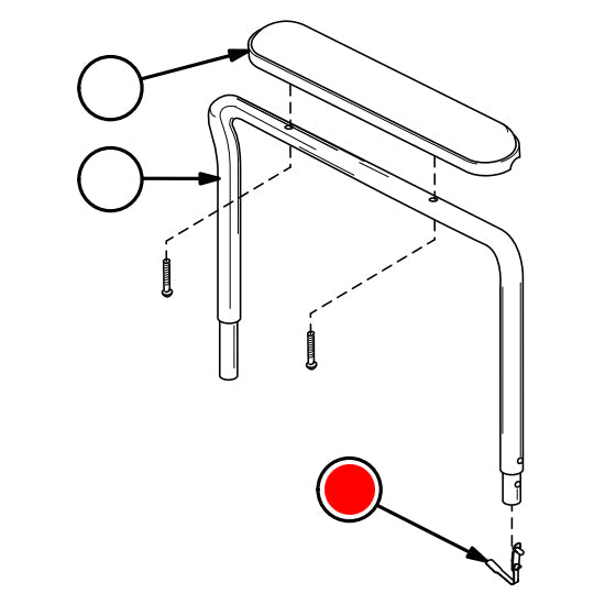 Replacement Lower Spring Lock, for the Everest & Jennings Rehab Shower Commode (9B232870J)