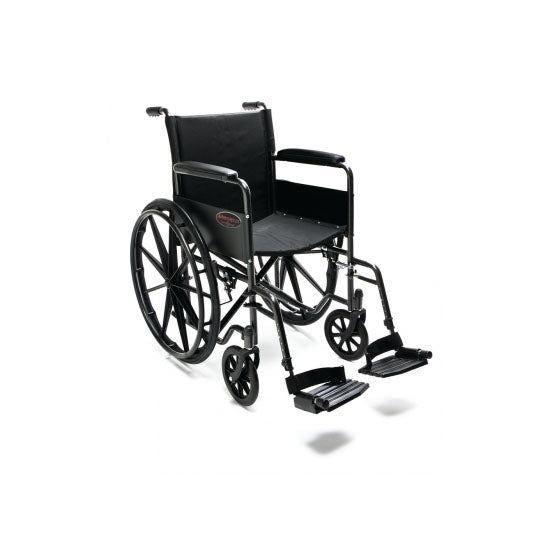 Everest & Jennings Advantage LX, 18" x 16", Fixed Full Arm, Detachable Swingaway Footrest, Nylon (3H020100)