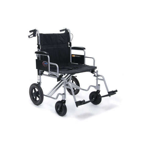 Everest & Jennings Bariatric Aluminum Transport Chair, 24", Silver (EJ777-3)