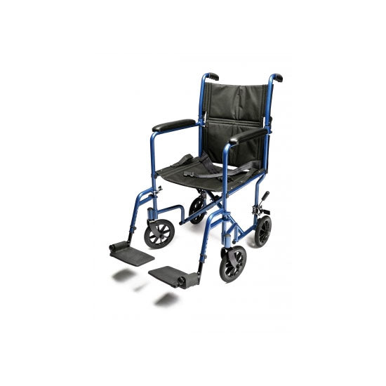 Everest & Jennings Lightweight Aluminum Transport Chair, 17", Blue (EJ787-1)