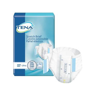 Essity TENA Stretch Ultra Briefs, Unisex, 2-XLarge, Gray (61390)