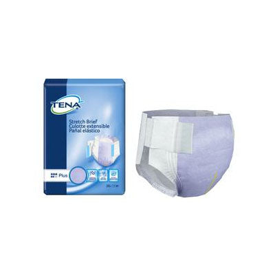 Essity TENA Stretch Plus Briefs, Unisex, Medium/Regular, Lavender (67602)