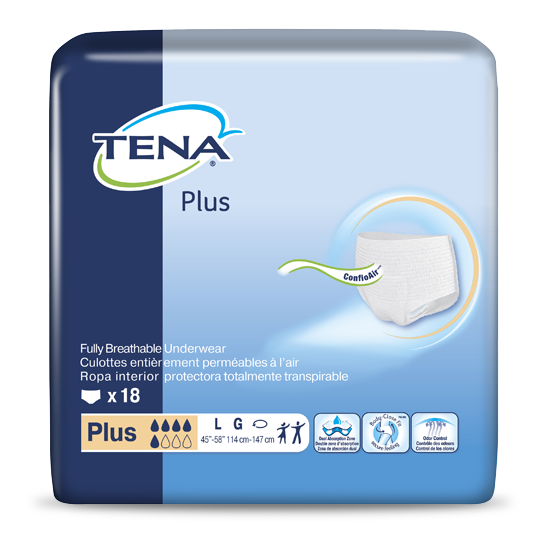Essity TENA Protective Incontinence Underwear Plus, Large (72633)
