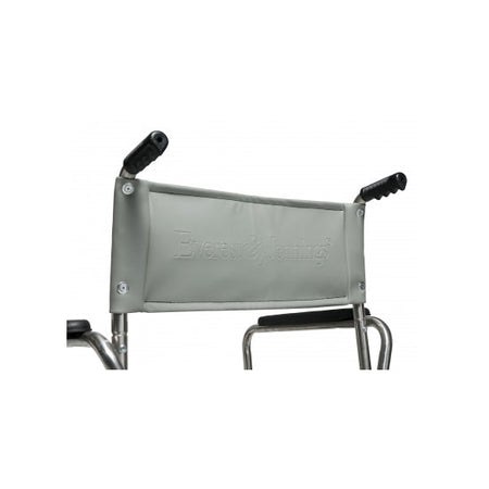 Everest & Jennings Rehab Shower Commode 19" Hi-Back Wide w/ 24" Rear Wheel Wheelchair (12023110) - Back Panel View