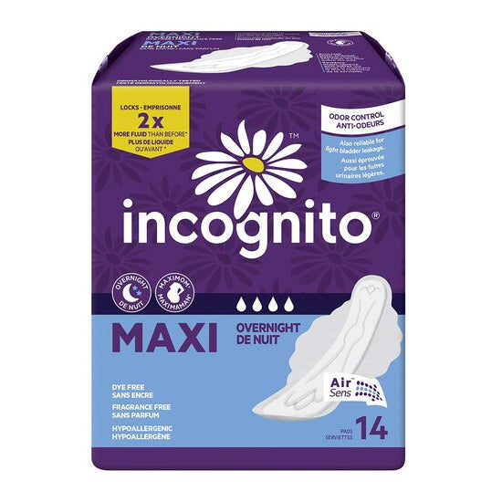 First Quality Incognito Maxi with Wings, Overnight (10006608)