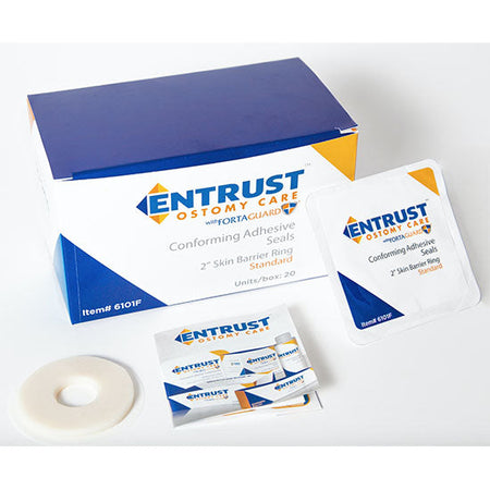 Fortis Entrust Conforming Adhesive Seal Skin Barrier Rings, 4" (6000)