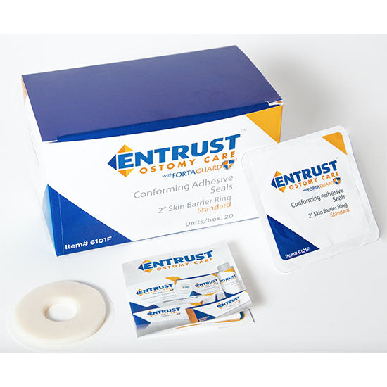 Fortis Entrust Conforming Adhesive Seal Skin Barrier Rings, 4" (6000)