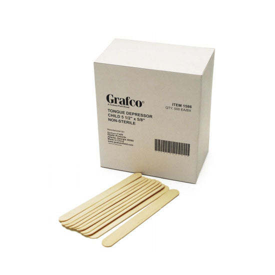 Grafco Tongue Depressor Child, 5 1/2" x 5/8", Non-Sterile (1586)