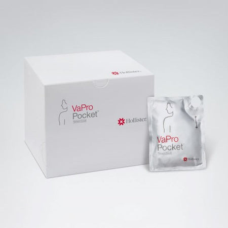 Hollister VaPro Pocket Coude No Touch Intermittent Catheter Without Collection Bag, 12 Fr (77124-30)