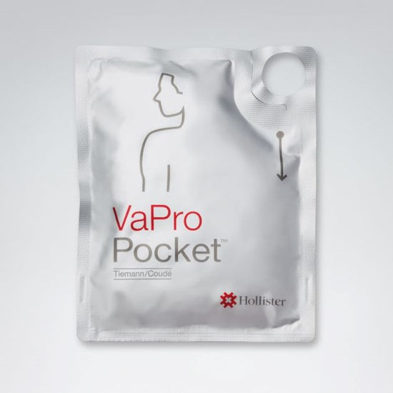 Hollister VaPro Pocket Coude No Touch Intermittent Catheter Without Collection Bag, 12 Fr (77124-30)