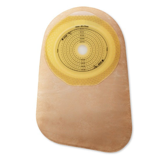 Hollister Premier One-Piece Closed Ostomy Pouch, Flat SoftFlex Barrier, Cut-to-fit, 2-1/8", Beige (82300)