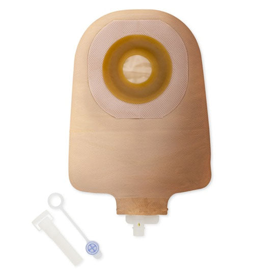Hollister Premier One-Piece Urostomy Pouch, Flat Flextend Barrier, Beige, Cut-to-fit 2-1/2" (8440)