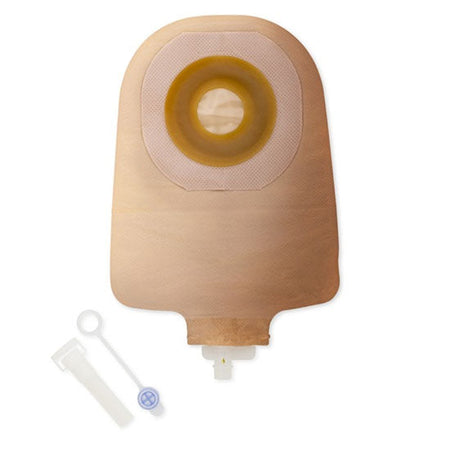 Hollister Premier One-Piece Urostomy Pouch, Flat Flextend Barrier, Beige, Pre-sized 1-1/2" (8443)