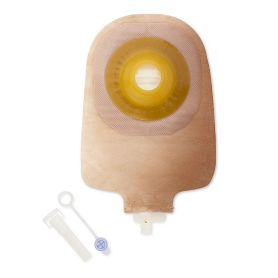 Hollister Premier One-Piece Urostomy Pouch, Convex, Flextend Barrier, Beige, Pre-sized 1" (8494)
