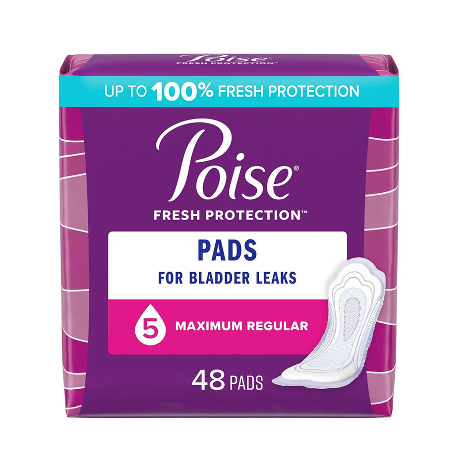 Kimberly Clark Poise Incontinence Pads Maximum Absorbency, Long Length (51508)