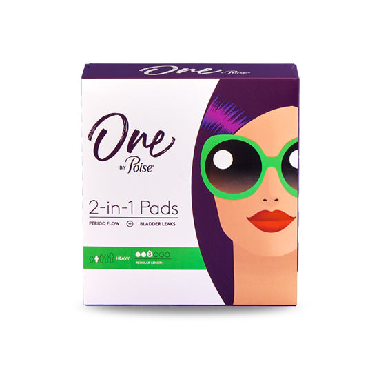 One by Poise 2-in-1 Heavy Coverage Wing Pad (53450)