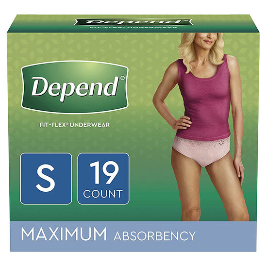 Kimberly Clark FIT-FLEX Underwear for Women, Maximum Absorbency, Small, Blush (53741)