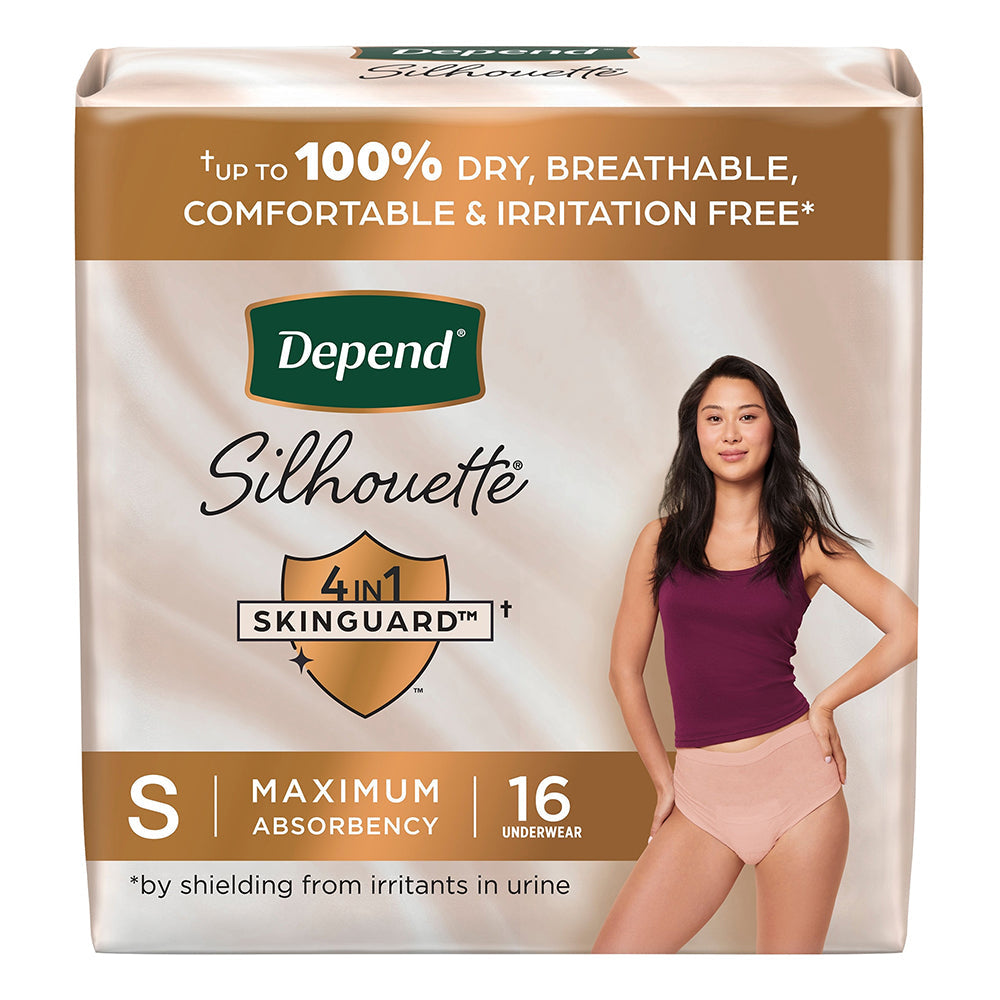 Kimberly Clark Depend Silhouette Max Abs Women's Underwear, Pink, Female Small (55412)