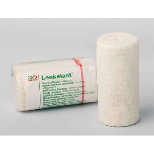 Lohmann and Rauscher Lenkelast Medium-Stretch All-Purpose Bandage, 8cm x 5cm Streched (39431)
