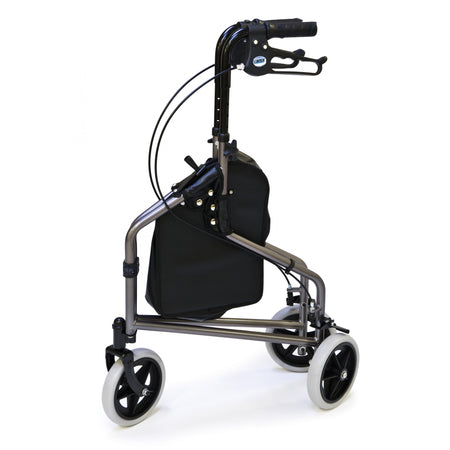 Lumex 3-Wheel Walker in Pewter Metallic - Side View