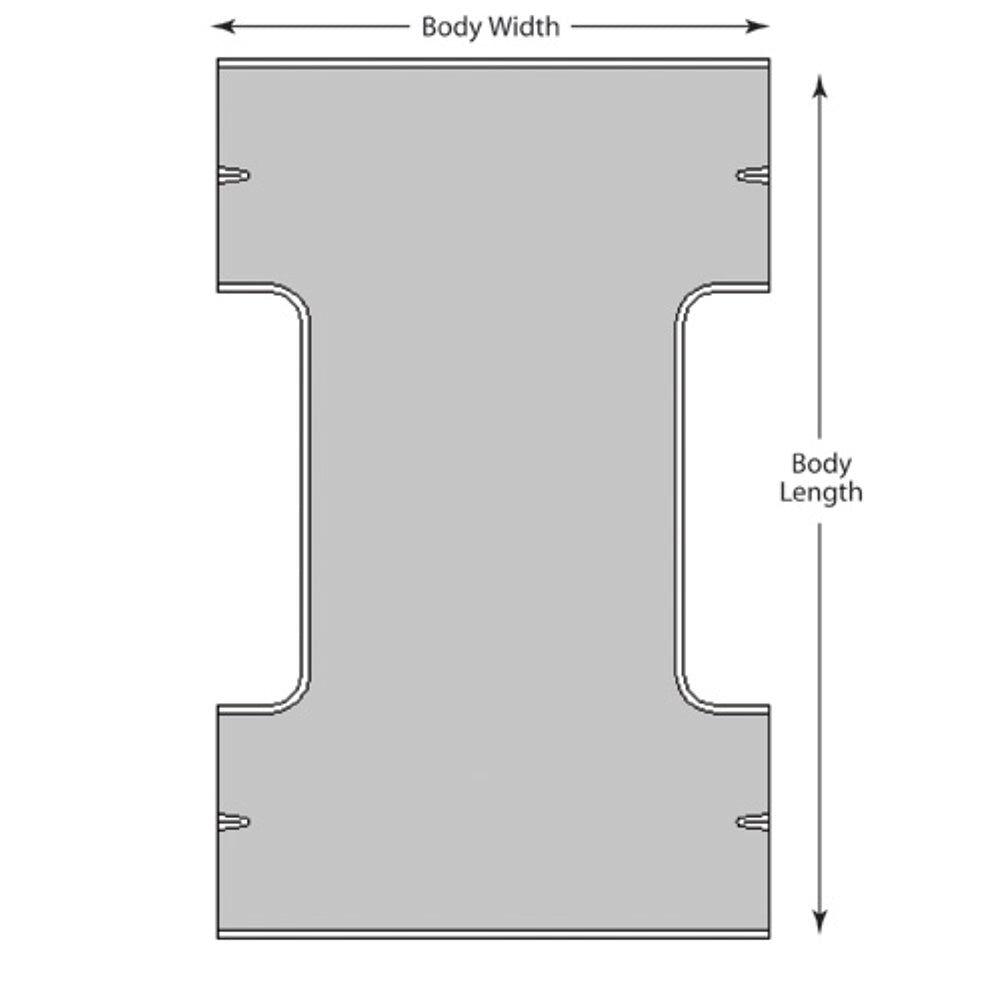 Lumex 2-Point Sling, without Commode Opening (GF112-C-LC) - Measurement