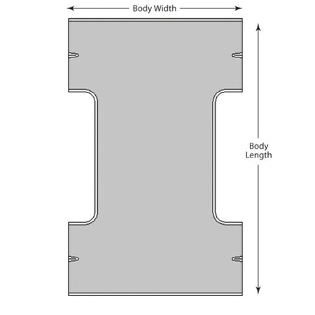 Lumex 2-Point Sling, without Commode Opening (GF112-C-LC) - Measurement