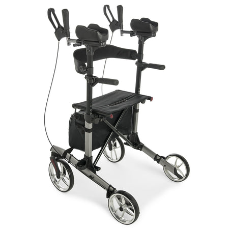 Lumex Gaitster Forearm Rollator in Graphite - Another Side View