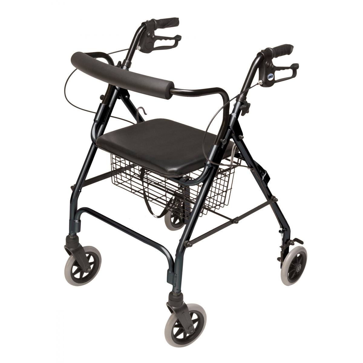 Lumex Walkabout Lite Four-Wheel Rollator / Walker in Black