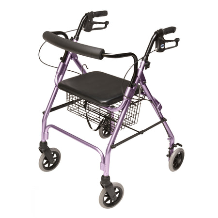 Lumex Walkabout Lite Four-Wheel Rollator / Walker in Lavender