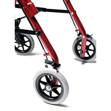 Lumex Walkabout Lite Junior Rollator / Walker in Burgundy (RJ4301R) - Wheels View