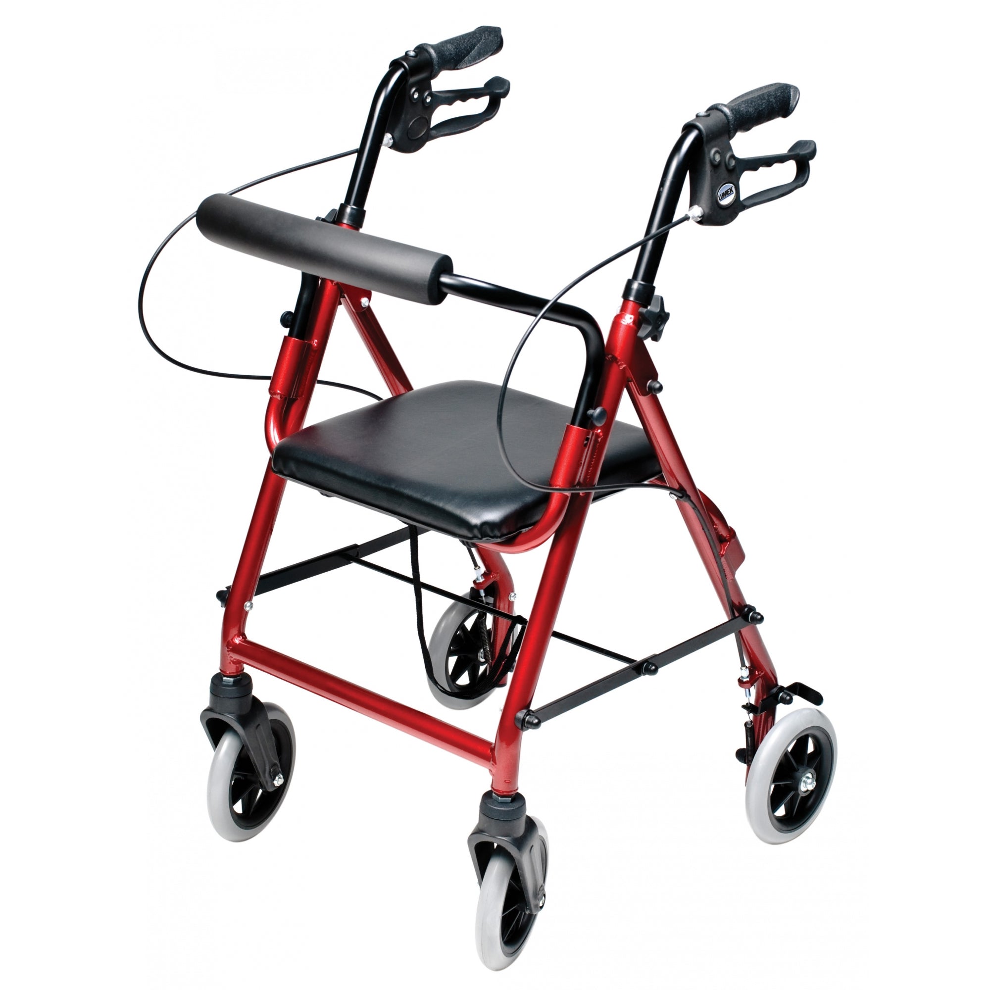 Lumex Walkabout Lite Junior Rollator / Walker in Burgundy (RJ4301R) - Front View