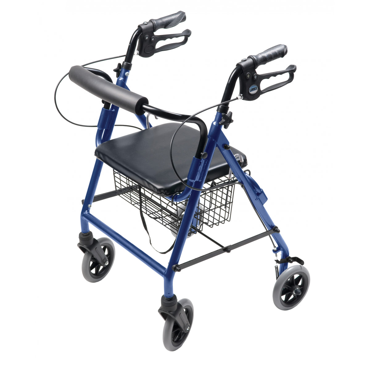 Lumex Walkabout Four-Wheel Hemi Rollator / Walker in Blue