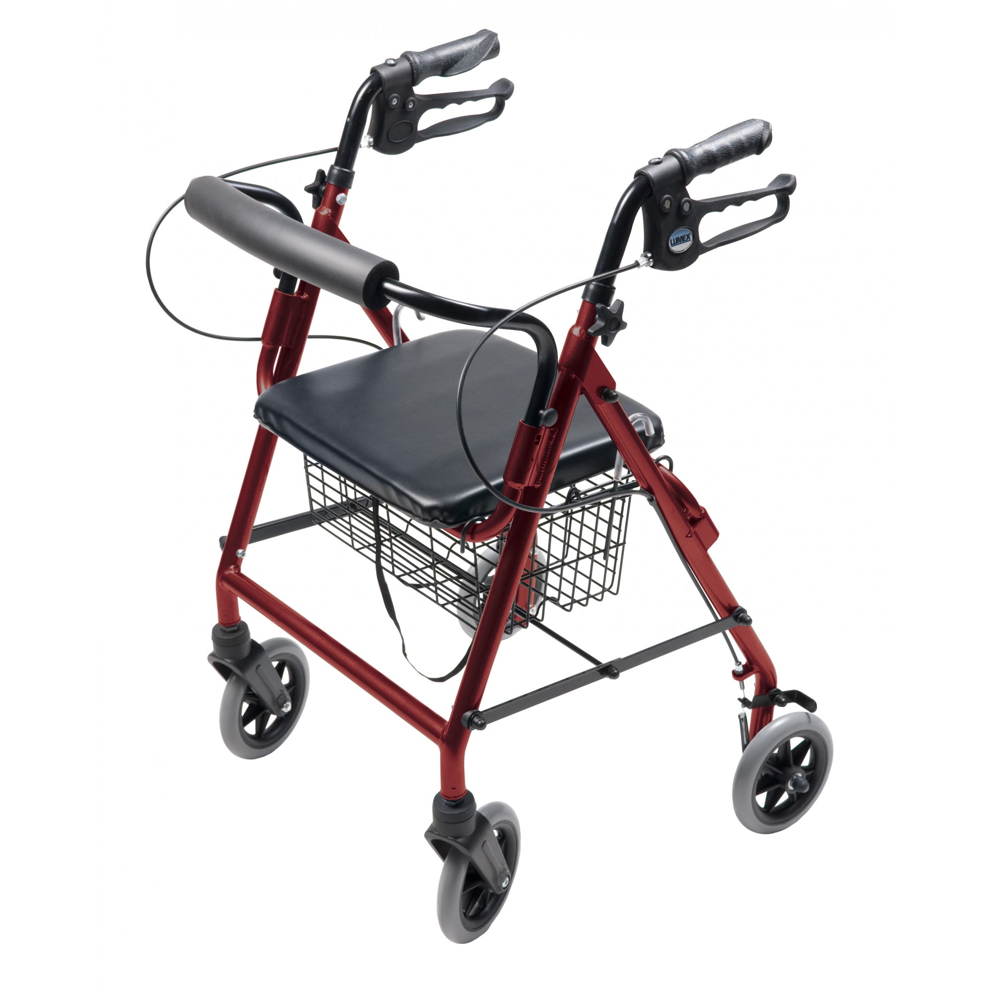 Lumex Walkabout Four-Wheel Hemi Rollator / Walker in Burgundy